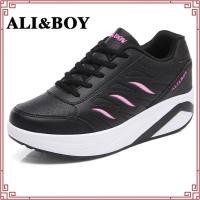 ราคา รองเท้าผ้าใบผู้หญิง สีดำล้วน รองเท้าเพื่อสุขภาพ แบรนด์ ALI BOY HUIANG A111 RUIDENG1 YGY Sport (54357905404)