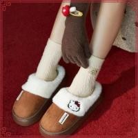 ราคา Gukoo Sanrio Hello Kitty Plush Winter Slippers สลิปเปอร์ขนนิ่มใส่ในบ้านหน้าหนาว (42329539603)