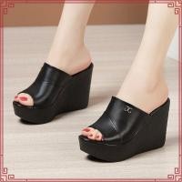ราคา รองเท้าส้นสูง เปิดนิ้วเท้า พื้นหนา กันน้ํา สําหรับผู้หญิง ไซซ์ 35 40 (26394526083)