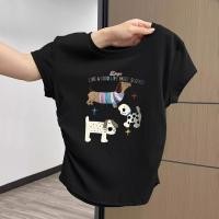 ราคา เสื้อผ้าสาวอวบไซซ์ใหญ่ เสื้อยืดทรงจีบธรรมดาสำหรับญิง ลายเสื้อญิง แขนสั้น เสื้อยืดฤดูร้อนสไตล์เกาหลี เสื้อยืดแฟชั่น A0026 (58158345175)