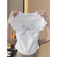 ราคา เสื้อครอปเอวลอยรัดรูปเสื้อแฟชั่นผู้หญิงวัยรุ่นสวยๆ เสื้อครอปเข้ารูป สไตล์เกาหลีเสื้อยืดผู้หญิง เสื้อยืดครอปเอวลอยทรงเข้า (51808340380)