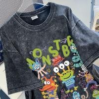 ราคา COD จัดส่งในกรุงเทพฯ เสื้อยืดฟอก oversize ลายการ์ตูน cotton100 เนื้อผ้านิ่มม ใส่สบาย 2313 (50657201631)