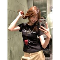 ราคา เสื้อยืดแขนสั้นสีดำ ลายเสือดาวนกับดาวกห้าแฉก สไตล์วินเทจอเมริกัน สำหรับสตรี ตัวยี่สักกระชับ สวยสัดส่วน สไตล์สาวแซ่บ (49657810555)