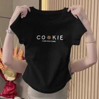 ราคา เสื้อยืดสวยๆผู้หญิง ครอปแขนสั้น คอกลม ผ้าเรย่อน ยืดเยอะม้าก ผ้าไม่หนา รุ่น ครอปเรียบเสื้อเชิ้ต A000 1 (48058351916)