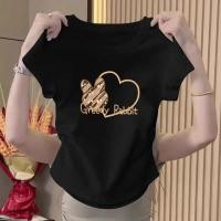 ราคา เสื้อผ้าแฟชั่นสวยๆคอกลมเสื้อยืดครอปเอวลอยทรงเข้ารูปเอวยางยืด ใส่สบายผ้านิ่มดีค่ะ มีหลายไซส์ให้เลือกมีcotton100 (44507221673)
