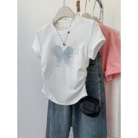 ราคา มีหลายไซซ์ให้เลือกเสื้อยืดครอป เสื้อผ้าแฟชั่นสวยๆ เสื้อยืดสวยๆผู้หญิง เสื้อครอปเข้ารูป รัดรูป เสื้อสาวอวบ คุณผู้หญิง A0 (41679817132)