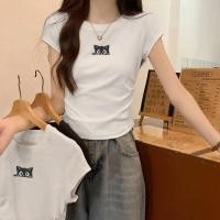 ราคา พร้อมส่งจากกรุงเทพ สไตล์เกาหลี ดูบางลง แขนสั้น เสื้อยืดคอกลม สาวฮอตสาว เสื้อยืดสวย เสื้อยืดสวย (41879627426)