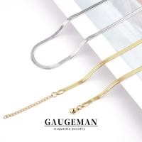 ราคา สร้อยคอลายเส้นตรงจากเหล็กไทเทเนียมสำหรับผู้ชาย สไตล์ฮิปฮอปที่เรียบง่าย แบบโซ่งูแบน DPL01 (29644531601)