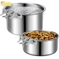 ราคา TOBE1 ชามกรงสุนัข สแตนเลส Anti gnawing ชามสัตว์เลี้ยง แขวนป้อนนกแมวสุนัข (51806471797)