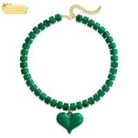 ราคา สร้อยคอกันยุบหัวใจและสร้อยข้อมือลูกปัดเรซินทรงกลม พร้อมอัญมณีแฟชั่นปรับได้สำหรับผู้หญิง (48057426620)