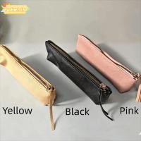 ราคา ปากกา TOBE1 กระเป๋าปากกาหนัง PU เรียบง่ายย้อนยุค ปิดซิปแบบพกพาที่ใส่เครื่องเขียนนักเรียนใช้ (46708544133)