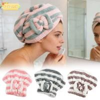 ราคา TOBE1 ผ้าห่อผ้าเช็ดผม หมวกคลุมผมไมโครไฟเบอร์โบว์นุ่ม หมวกอาบน้ําดูดซับแห้งเร็วแบบหนา (53703779597)