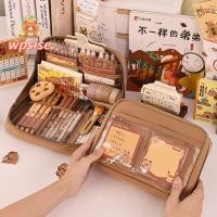 ราคา WPSISE กระเป๋าใส่ปากกา 90องศาขนาดใหญ่เปิดดินสอความจุขนาดใหญ่ แฟชั่นรอบซิป12 ชั้นปากกาถุงเก็บของขวัญ (49106886110)