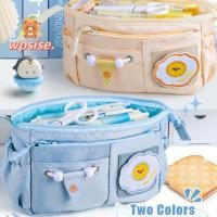ราคา กระเป๋าปากกา WPSISE ความจุขนาดใหญ่ Back To School Gift Pencil คุณภาพสูง Multilayer เย็บปักถักร้อย Patch กระเป๋าเครื่องเขียนนักเรียน (47006874135)