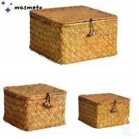 ราคา มาสเมโต ตะกร้าชั้นวางหวายกล่องเก็บฝาสี่เหลี่ยมที่มีฝาปิดหวายทอมือทอผ้าบ้านออแกไนเซอร์ห้องนอน (43061162726)