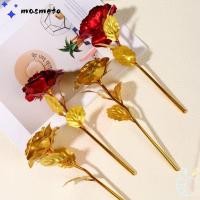 ราคา มาสเมตโต ดอกกุหลาบสีทอง ช่อดอกกุหลาบฟอยล์สีทองประณีต แฟชั่นพลาสติกสิ่งแวดล้อมสีทองสีแดงประดิษฐ์ดอกกุหลาบของขวัญวันวา (49357790977)