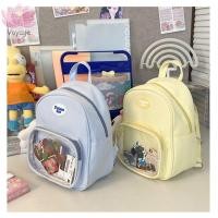 ราคา Voyager Harajuku กระเป๋าเป้สะพายหลัง กระเป๋า PVC โปร่งใส Kawaii Itabag สไตล์ญี่ปุ่นไนลอน JK Uniform Bag (27961707917)