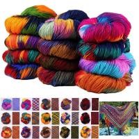 ราคา WXDX TH เส้นด้ายขนสัตว์ Segment Dyed อะคริลิคถักด้ายโครเชต์ เสื้อกันหนาวทอมือผสมสีหนา (41777604084)
