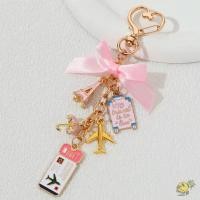 ราคา Wxdx ไทย กระเป๋าจี้ หัวใจหัวเข็มขัดสีชมพูเคลือบพวงกุญแจ น่ารักอเนกประสงค์อุปกรณ์เสริมตั๋วกระเป๋าเดินทางเครื่องบินหอไอเฟลโรแมนติกคีย์แหวนของขว (49308259600)