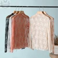 ราคา เสื้อแขนยาวสีดำ YUUKII สำหรับสตรี แบบซีทรูและตาข่าย (42429809784)