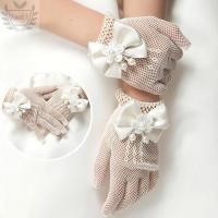 ราคา ถุงมือตาข่ายลูกไม้สำหรับชุดแต่งงานและparty พร้อมโบว์ ขนาดบาง สไตล์เจ้าหญิง (55408341551)
