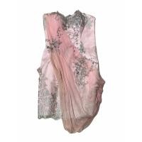 ราคา ชุดเดรสเกาะอกมือสอง สีโทนชมพูผสมลูกไม้ (11550351724)