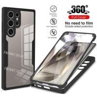 ราคา SAMSUNG Flip Casing Case 360 ป้องกันเต็มรูปแบบCoqueสําหรับSamsung Galaxy S26 S25 S24 S23 S22 Plus FE Ultra Edge 5G GalaxyS26 S26Ultraเคสโทรศัพท์สองด้านป้องกันหน้าจอปกหลัง (58158355322)