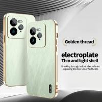ราคา ปลอกสําหรับRealme GT 7 Pro 7T GT7 Pro GT7T 7Pro GT7Pro RealmeGT7 RealmeGT7T RealmeGT7Pro 5Gเคสโทรศัพท์Electroplatedขอบกันกระแทกรูปแบบด้ายไม้ไผ่รอยขีดข่วนทน (45157750645)