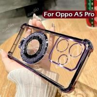 ราคา เคสโทรศัพท์โปร่งใสเคลือบสี่มุมสำหรับ Oppo A5 Pro 5G 4G พร้อมขาตั้ง สำหรับ Oppo A5Pro OppoA5 Pro 5G 4G กันกระแทก ซิลิโคนอ่อนนุ่ม สำหรับ OPPO A5 Pro OppoA5Pro 5G (28482988227)