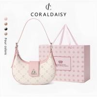 ราคา กระเป๋าสะพายข้าง CORALDAISY หนัง PU น้ำหนักเบา สายสะพายปรับได้ (26194490299)