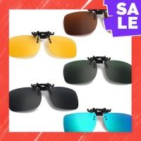 ราคา Direct From Japan LIKENNY Polarized Sunglasses UV Cut Clip on Polarized Front Hanging Polarized Sunglasses UV Cut Ultra Lightweight Fixed Type One touch Attachment Over Sunglasses Bicycle Fishing Driv