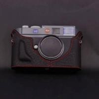 ราคา Handwork Photo กล้องหนังแท้ cowhide กระเป๋ากล่องสําหรับ LEICA M8 M9 M9P ME MM TYP220 แขนป้องกันฐาน shell (57107581540)