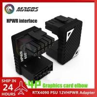 ราคา RTX4090 PSU 12VHPWR อะแดปเตอร์ GPU พวงมาลัย 16Pin 16P ATX3 0 600W ข้อศอก 12 4Pin สายไฟ Artifact สีดํา เงิน (56458624472)