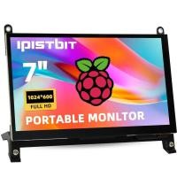 ราคา IPitsBit 7 นิ้ว Raspberry Pi Monitor IPS LCD หน้าจอ HDMI 1024x600 สําหรับ Raspbery Pi 5 4 3B 2B B4 BB สีดํา Banana Pi Windows (54908628835)