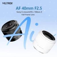 ราคา VILTROX 40 มม F2 5 สําหรับ Sony E เลนส์ Nikon Z เลนส์กล้องกรอบ Auto Focus Portrait Vlog เลนส์สําหรับ Nikon Zf Zfc Z6 Z7 Z8 (47207606381)