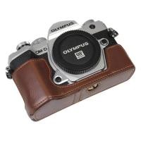 ราคา ของแท้หนัง PU cowhide กระเป๋า Body BOX สําหรับ Olympus OM5 EM5 Mark ii iii กล้องแขนป้องกันกล่องฐานแบตเตอรี่หน้าต่าง (54907595149)