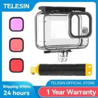 ราคา TELESIN 60M เคสกันน้ําสําหรับ GoPro Hero 13 12 11 10 9 ฝาครอบดําน้ําใต้น้ําพร้อมตัวกรองดําน้ําสําหรับอุปกรณ์เสริม Gopro (52003473269)