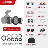 ราคา Godox MF12 Macro Mini Flash Speedlite ในตัว Godox X System TTL Flash ตัวกรองสีสําหรับภาพมาโคร (45008648924)