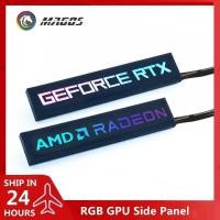 ราคา กราฟิกการ์ดแผงด้านข้าง RGB RTX AMD GeForce GPU ปรับเปลี่ยน 5V 3Pin ARGB AURA SYNC PC กรณี DIY MOD (41179957892)