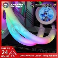 ราคา 120 240 360 CPU AIO Water Cooler ท่อ RGB Soft Luminous Neon Liquid Cooling Tube Cover 5V 3Pin ARGB (41079957901)