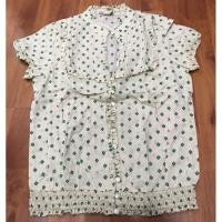 ราคา เสื้อผ้าฝ้าย ระบายกระดุม เอวจั๊ม Forever21 M (24024668094)
