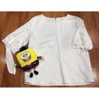 ราคา เสื้อผู้หญิง ผูกโบว์ที่แขน สีขาวครีม Neverland (21688377624)