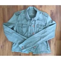 ราคา เสื้อแจ๊คเกตแบบบาง ตัวสั้น Hollister ไซส์ M สีเขียวฟอก (15296937595)