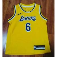 ราคา เสื้อบาสเด็ก Nike Lakers เบอร์6 James ของแท้ ไซส์L (42611900382)