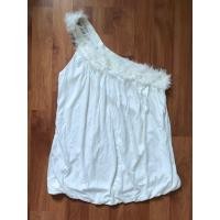 ราคา เสื้อปาดไหล่ ผ้าเรยอน Forever21 สีขาวมุก (20272350645)