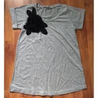 ราคา เสื้อยืดผู้หญิง ปักลายดอกไม้ (25587004967)
