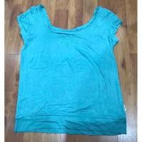 ราคา เสื้อคอกว้าง ผ้าเรยอน Hollister L สีเขียว (23464358007)