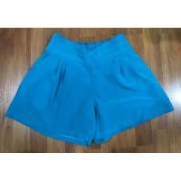 ราคา กางเกงขาสั้นผ้าลื่น สม๊อคหลัง สีเขียว (23385398382)