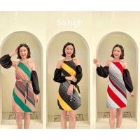 ราคา เดรสสายเดี่ยวแขนยาวแยกผ่าหลัง สั้น (19696524036)