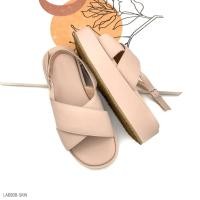 ราคา HaloBangkok รองเท้า Wedge Shoe หนัง PU Leather รุ่น LA6908 (26706885268)